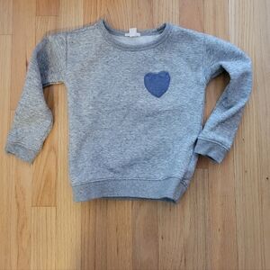 J. CrewCrewcuts Gray Sweatshirt with Blue Heart